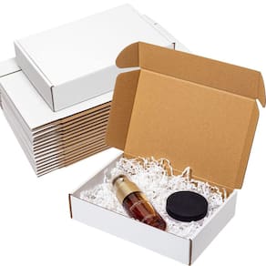 Caixas de envio Wowxyz 9x6x2, pacote com 25 - papelão branco