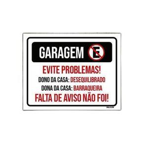 Kit 5 Placas Garagem Evite Problemas Falta De Aviso
