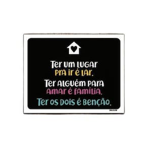 Kit 5 Placas Ter Um Lugar Pra Ir Lar Alguém Amar Família