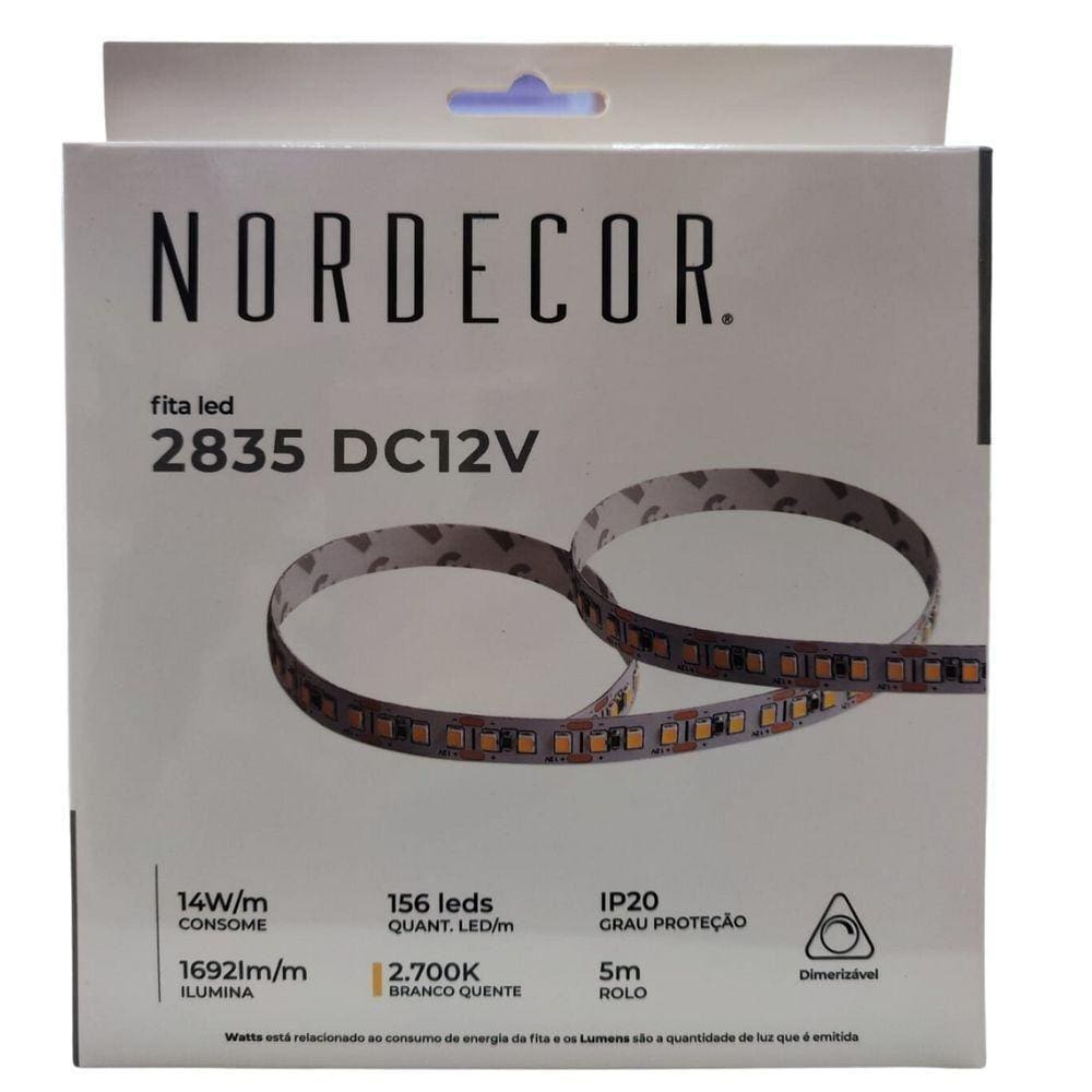Fita Led Ip20 14w 2700k 12v 156 Leds Nordecor