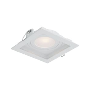 Embutido Abs Quadrado Mr16 Gu10 Recuado Branco