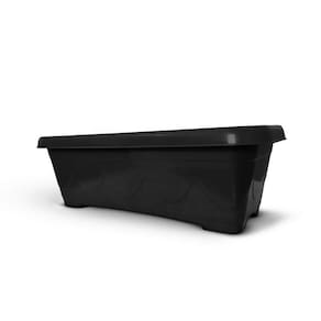Vaso Floreira Plástico Retangular 60cm Preto