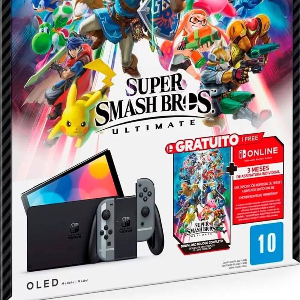 Console Nintendo Switch Oled Cinza com Jogo | Casas Bahia