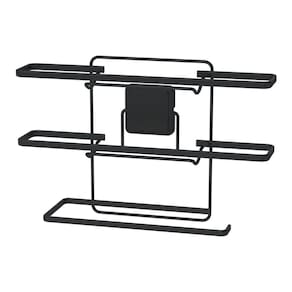 Suporte Adesivo Porta Rolo Papel Toalha Pvc Alumínio Preto - 191PT Future