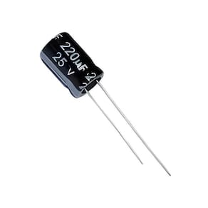 10 Peças Capacitor Eletrolítico 220Uf 25V 220 X 25 105ºc