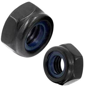 Porca Sextavada Nylon M8 Travante 985 Geomet Black - 500Un