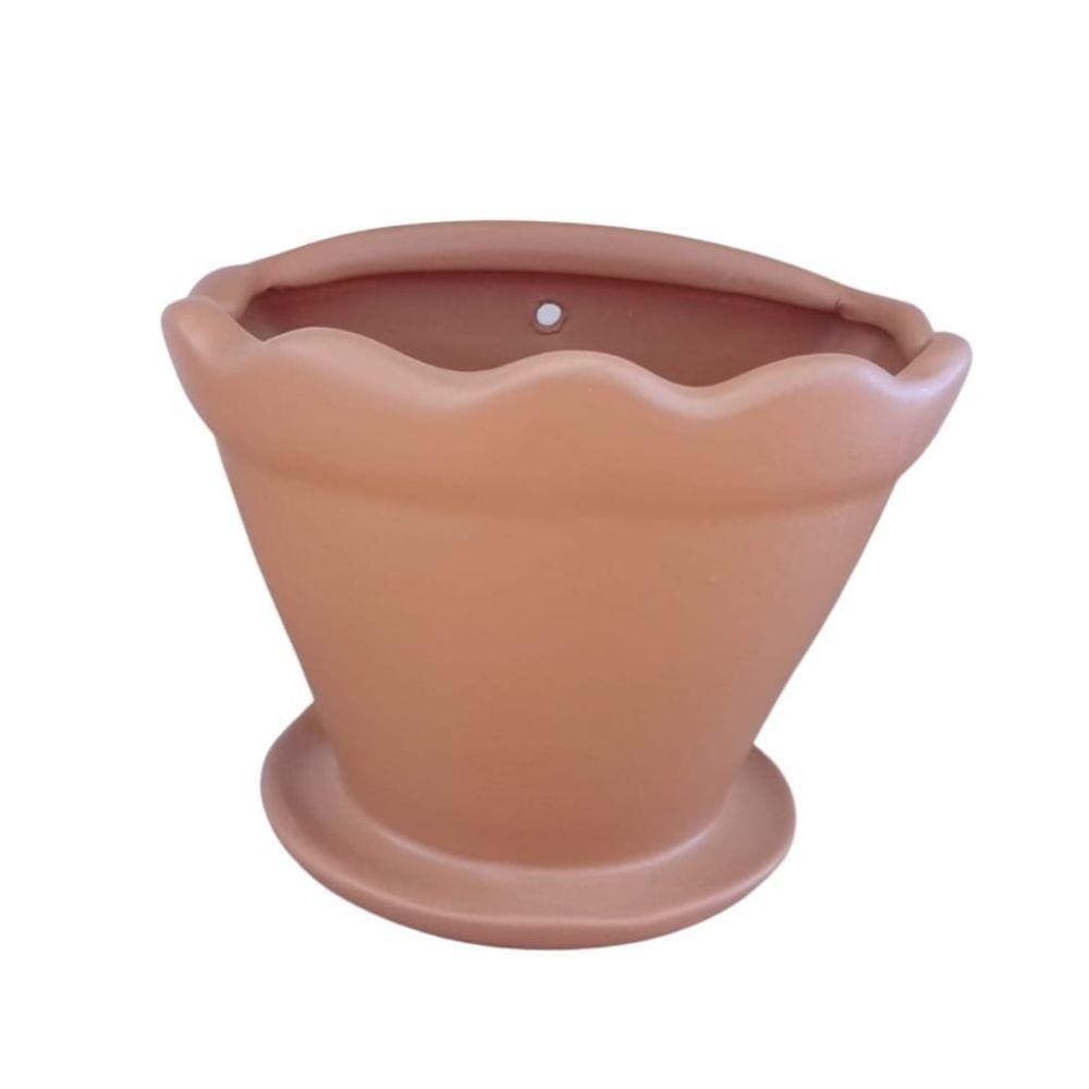 Vaso De Parede Terracota 13 X 17 X 12