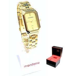 Relógio Mondaine Feminino Analógico Social Dourado 32359LPMVDE1