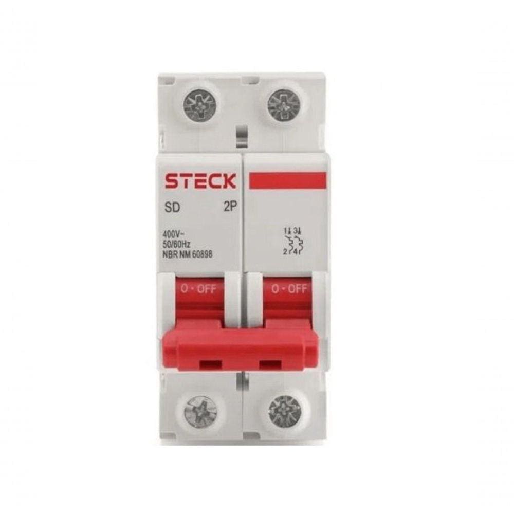Disjuntor Din 2p 50a 3ka 230v Ca Curva C Steck