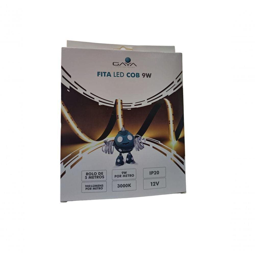 Fita Led Ip20 9w 3000k 12v Cob Gaya