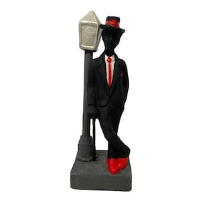 Escultura Zé Pelintra No Poste 11 Cm Em Resina