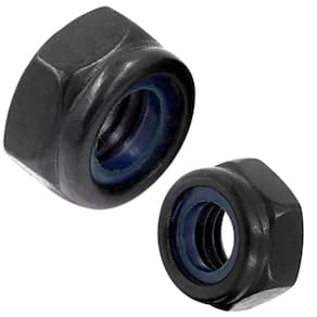 Porca Sextavada Nylon M8 Travante 985 Geomet Black - 100Un