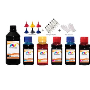 Kit 6 Tinta Para Epson L800 L810 L850 L805 L1800 800ml Platinum