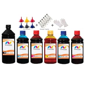 Kit 6 Tinta Para Epson L800 L810 L850 L805 L1800 2,5 Litros Platinum