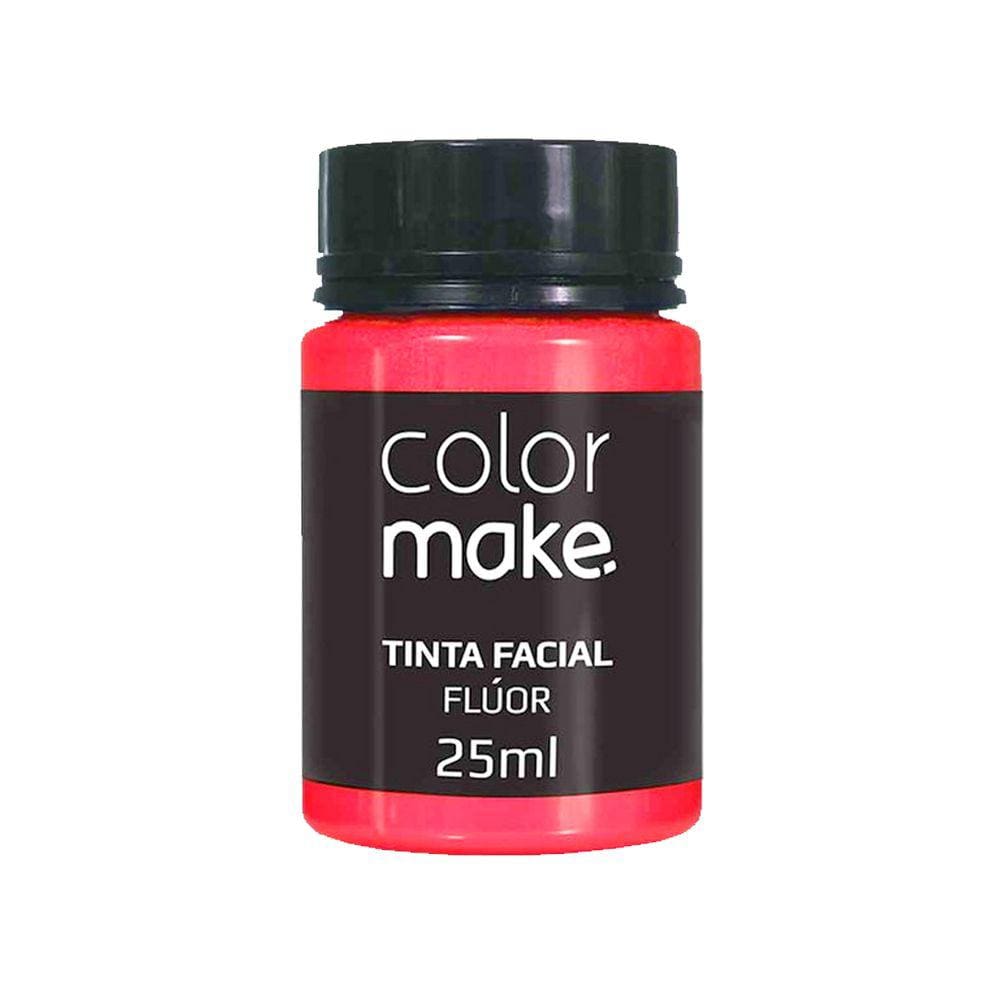 Tinta Facial Líquida Vermelho Neon - 25ml