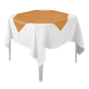 Toalha de Mesa Liso Laranja Tnt 70cm x 70cm - 10 Unidades
