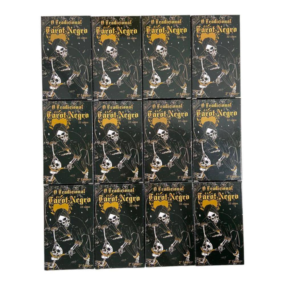 Kit 12 O Tradicional TaroNegro 22 Cartas Plastificado Manual