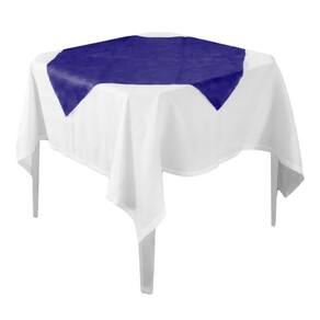 Toalha de Mesa Liso Azul Marinho Tnt 70cm x 70cm - 10 Un
