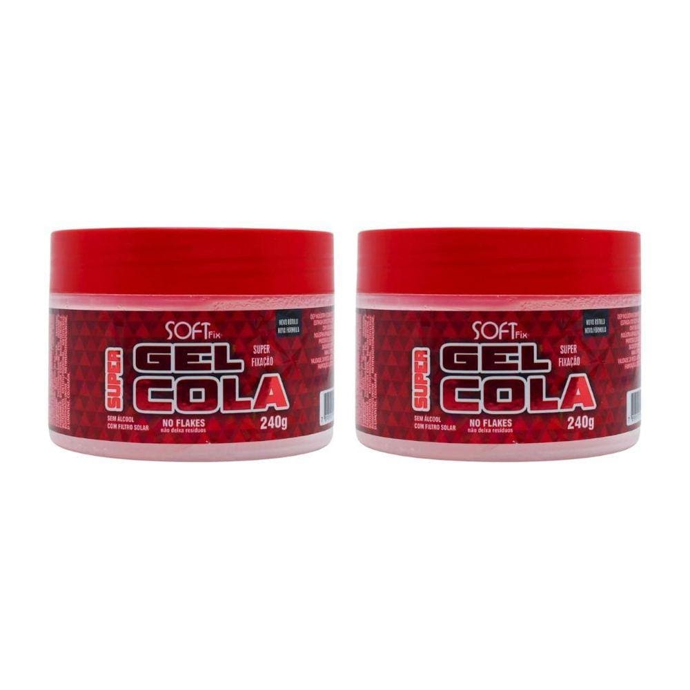 Gel Cola Fixador Softfix Super 240G - Kit Com 2Un