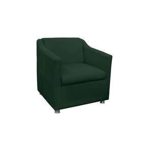 Poltrona Decorativa Tilla Suede Verde - Vallisa Decor
