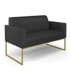 Sofá Namoradeira Base Industrial Dourado Marisa Corino D03 - D`Rossi