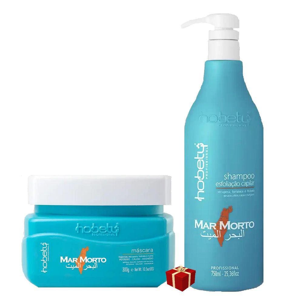 Hobety Shampoo Mar Morto 750G + Máscara Mar Morto 300G