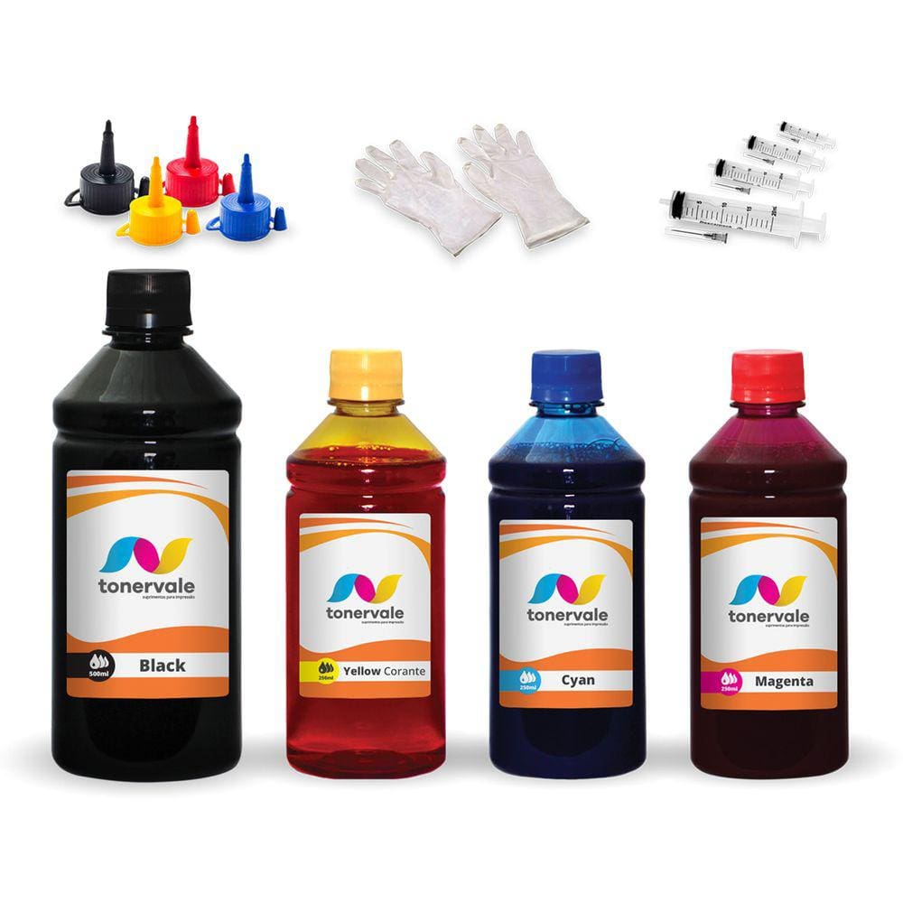 Kit 4 Tinta Para Brother DCP-J105 J100 MFC-J200 LC509 LC505 1,25 Litros Platinum