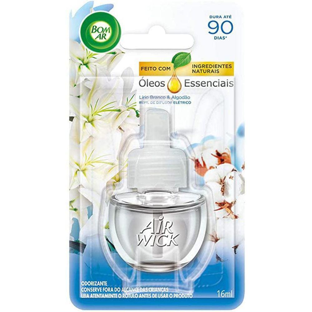 Bom Ar Eletrico Liq Lirio E Algodao Refil 16Ml