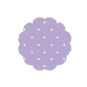 Fundo para Docinhos Lilás com Branco Poá - 7cm