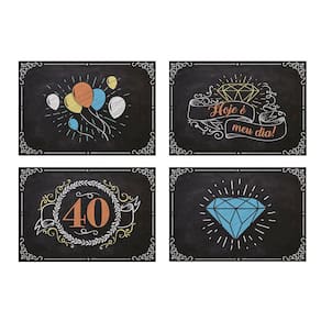 Quadros Decorativos 40 anos - 45cm x 31cm - 4 Unidades