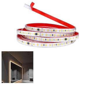 Fita de Led 3000K SMD 127V 3 Metros Fita Dupla Face Plug Conector Perfil Gesso Sanca Comercial Residencial