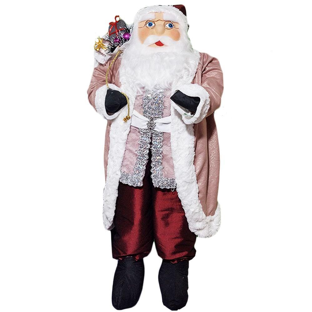 Boneco Papai Noel Vermelho e Rose - 100cm