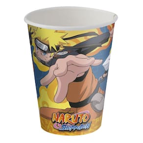 Copo de Papel Naruto - 200ml - 8 Unidades