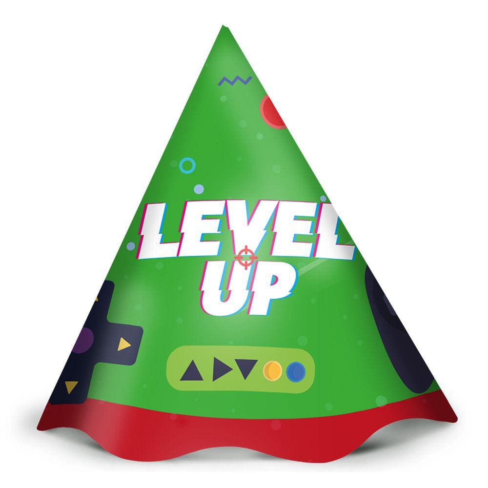 Chapéu de Aniversário Games - 12 Unidades
