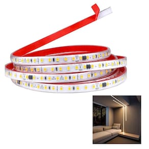 Fita Led SMD 3000K 127V Fita Dupla Face Plug Conector 3 Metros Perfil Sanca Gesso Iluminaçao