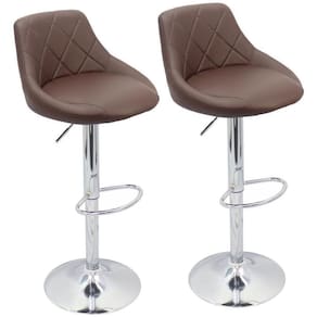 Kit 2 Banquetas Milano Carmel Estofada Giratória Regulagem