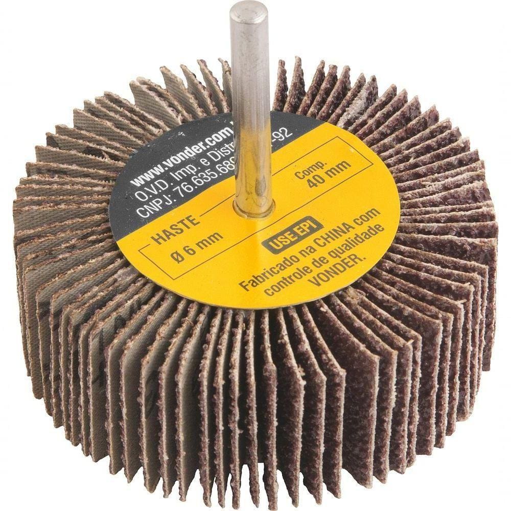 Roda De Lixa 80Mmx30Mm C/ Haste G36 - Vonder