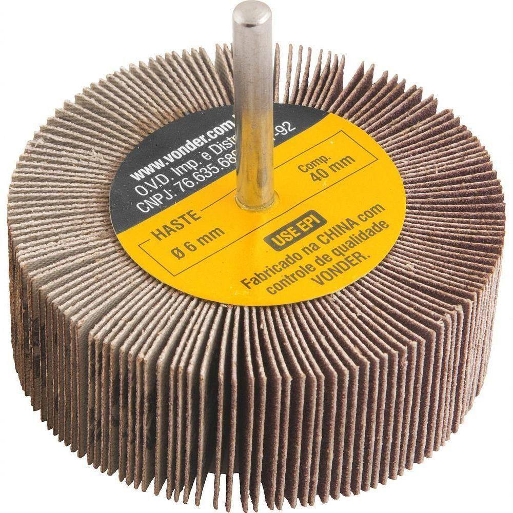 Roda De Lixa 80Mmx30Mm C/ Haste G120 - Vonder