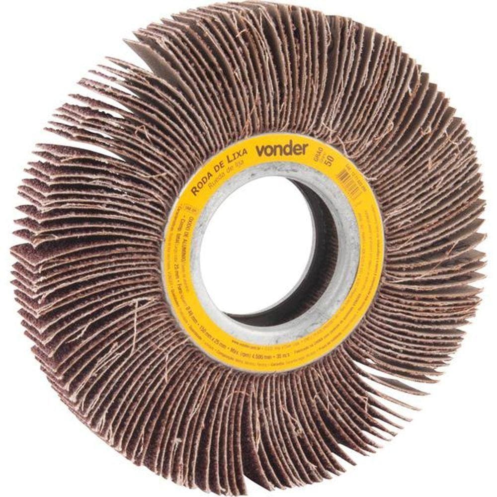 Roda De Lixa 150X25Mm Sem Haste G50 - Vonder