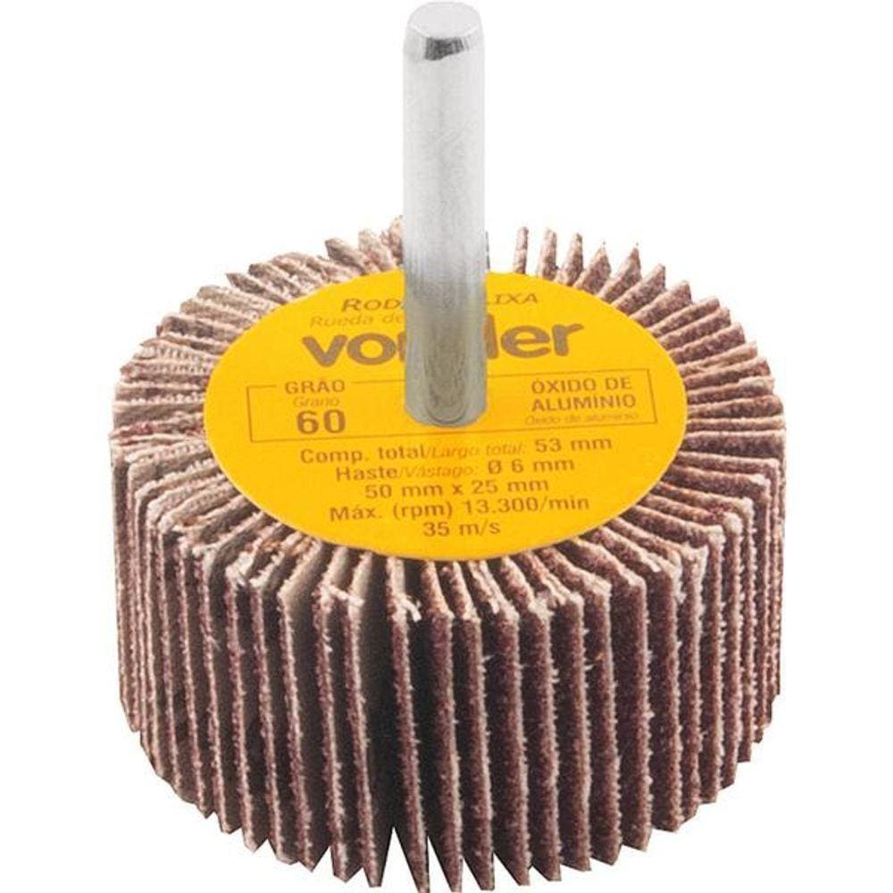 Roda De Lixa 50X25Mm Com Haste G60 - Vonder