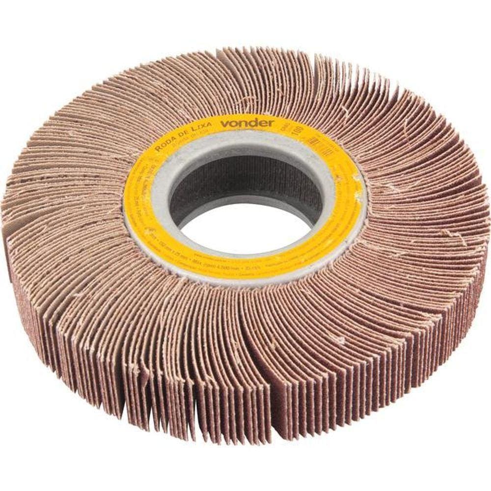 Roda De Lixa 150X25Mm Sem Haste G100 - Vonder