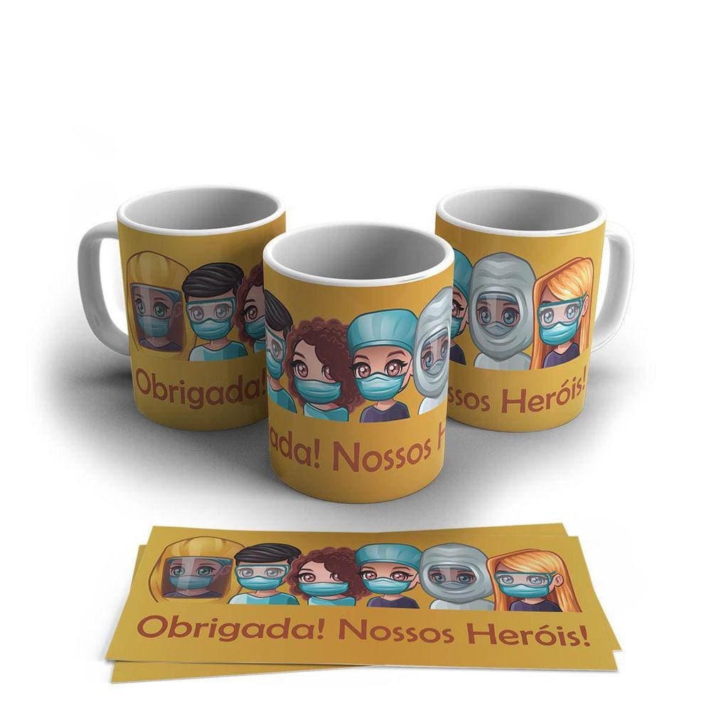 Caneca Decorada Porcelana Profissão 325ml - Enfermeiro 8602