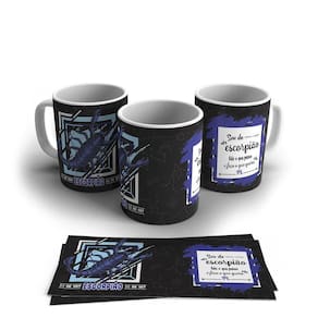 Caneca Porcelana Signo Do Zodíaco Escorpião 325Ml