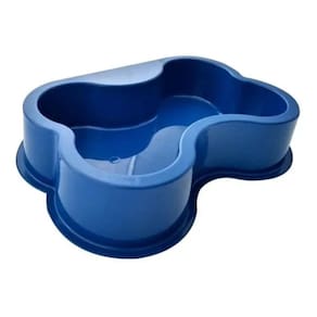 Comedouro Bebedouro Pote Osso Cão Gato Cachorro Azul 1L