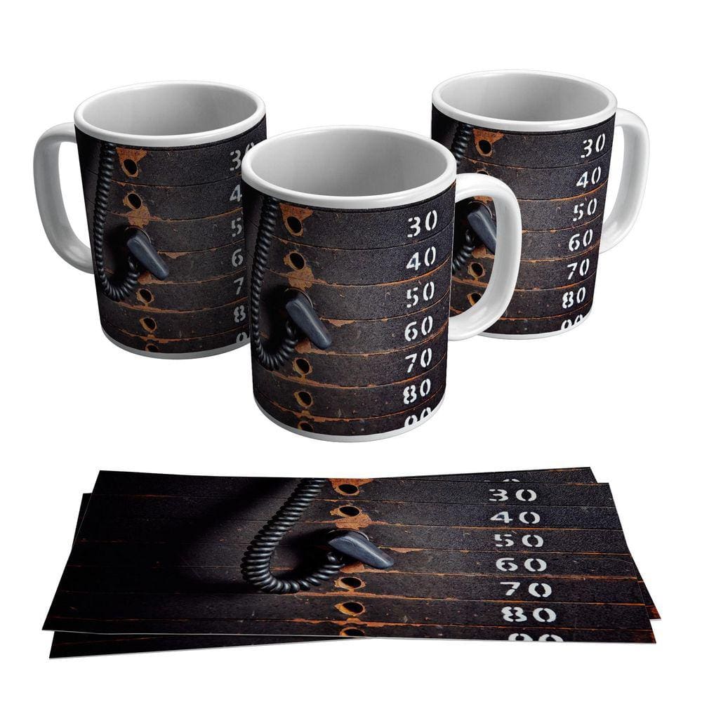 Caneca Crossfit Aparelho Musculação Academia 325ml