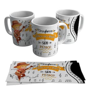 Caneca Sou Músico Transformo Tristeza Em Alegria 325ml