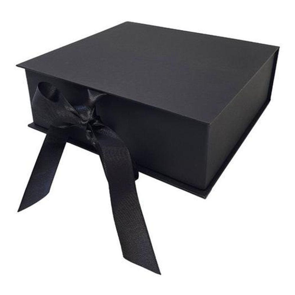 Caixa Cartonada Modelo Livro 30X23X12 Fechamento Fita Cetim