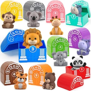 Learning Toy Aigybobo Safari Animals para crianças de 1 a 3 anos com 20