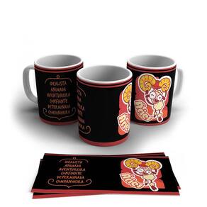 Caneca Personalizada Cerâmica Signo Áries 325ml