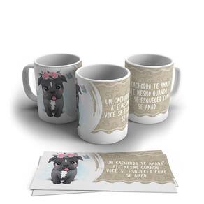 Caneca Personalizada Porcelana Pet Cachorro 325ml